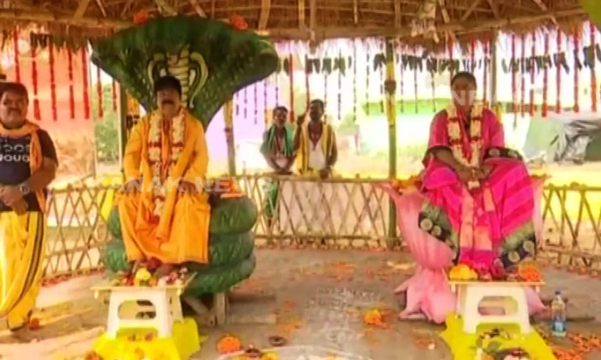  ନାଗ ଉପରେ ବାବା, ପଦ୍ମ ଉପରେ ମାତା ! ଜୟପୁରରେ ଆତ୍ମଘୋଷିତ ବାବା-ମାତା, ସ୍ୱପ୍ନାଦେଶ ପାଇ ସମସ୍ୟା ଦୂର କରନ୍ତି ବାବା