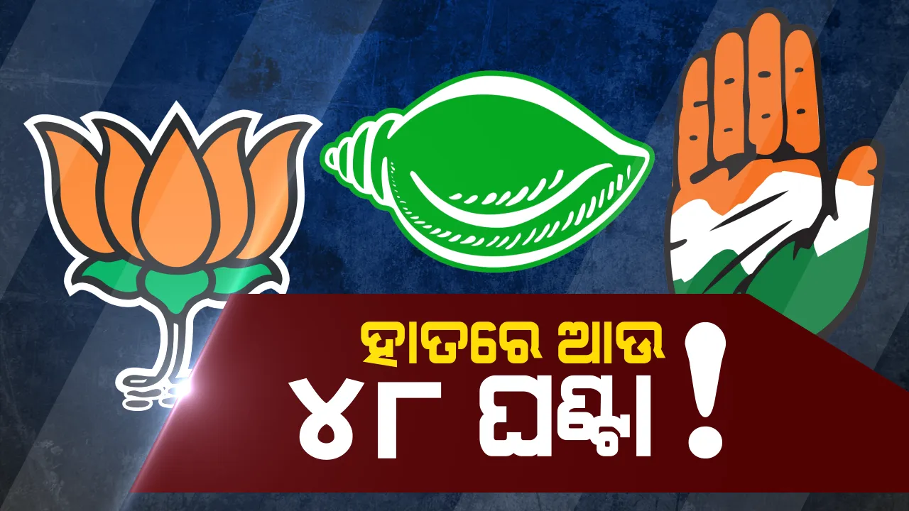  ପ୍ରଥମ ପର୍ଯ୍ୟାୟ ପୂର୍ଣ୍ଣାଙ୍ଗ ପ୍ରାର୍ଥୀ ତାଲିକା ନେଇ ୩ଦଳରେ କନଫ୍ୟୁଜନ୍ । ପ୍ରାର୍ଥୀପତ୍ର ଦାଖଲ ପାଇଁ ହାତରେ ଆଉ ମାତ୍ର ୪୮ ଘଣ୍ଟା