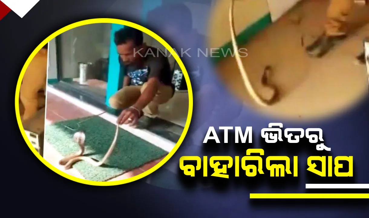 ଟଙ୍କା ବଦଳରେ ଏଟିଏମ୍ ମେସିନରୁ ବାହାରିଲା ବିଷଧର ସାପ । ସୋସିଆଲ ମିଡ଼ିଆରେ ଭାଇରାଲ ହେଲା ଭିଡ଼ିଓ ।