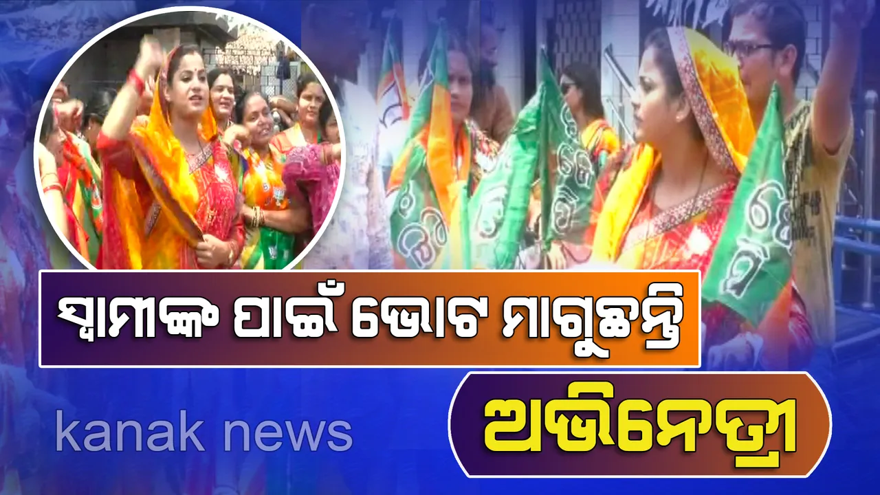  ଖରାର ତାତିକୁ ବଳି ପଡୁଛି ନିର୍ବାଚନୀ ତାତି ! ସ୍ୱାମୀଙ୍କ ପାଇଁ ଭୋଟ ମାଗୁଛନ୍ତି ଅଭିନେତ୍ରୀ ବିଦୁସ୍ମିତା