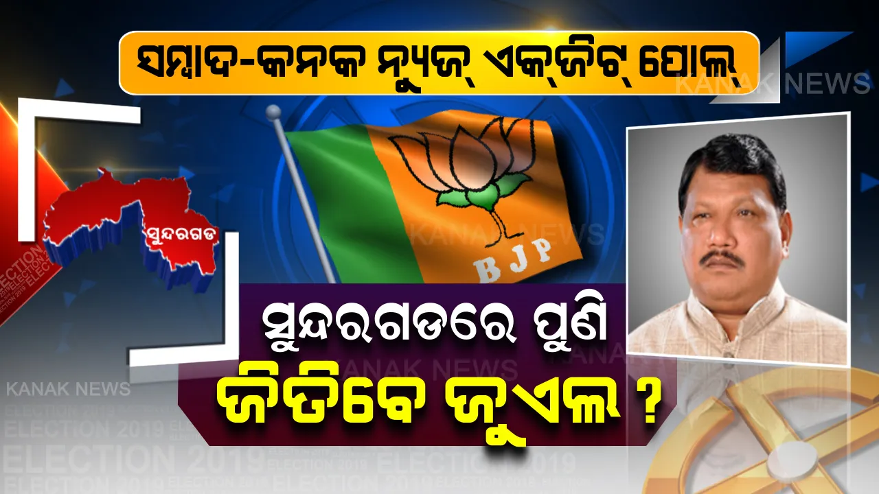  ବିଜେପିର ସୁନ୍ଦର‘ଗଡ’? ପୁଣି ଜିତିପାରନ୍ତି କେନ୍ଦ୍ରମନ୍ତ୍ରୀ ଜୁଏଲ ଓରାମ, ୭ ବିଧାନସଭା ଆସନରୁ କିଏ ପାଇବ କେତେ? ସମ୍ବାଦ-କନକ ନ୍ୟୁଜ୍ ଏକଜିଟ୍ ପୋଲରେ ଆସିଲା ଚମକାଇଲା ଭଳି ଫଳାଫଳ