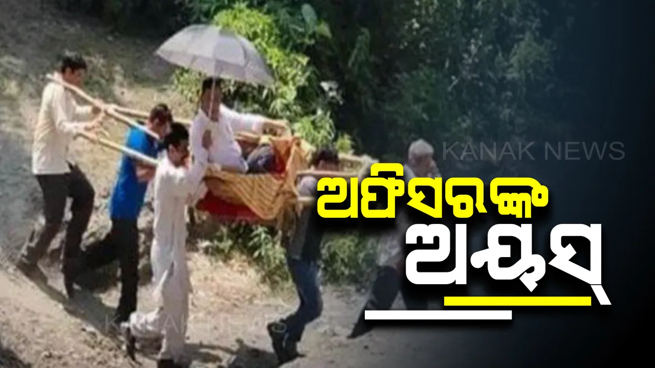  ରାଜା କି ମହାରାଜା ନୁହଁନ୍ତି, ନା ହିଁ କୌଣସି ପ୍ରଶାସନିକ ଅଧିକାରୀ । ଏଠାରେ ପାଲିଙ୍କିରେ ବୁହା ହେଉଛନ୍ତି ଅଫିସର