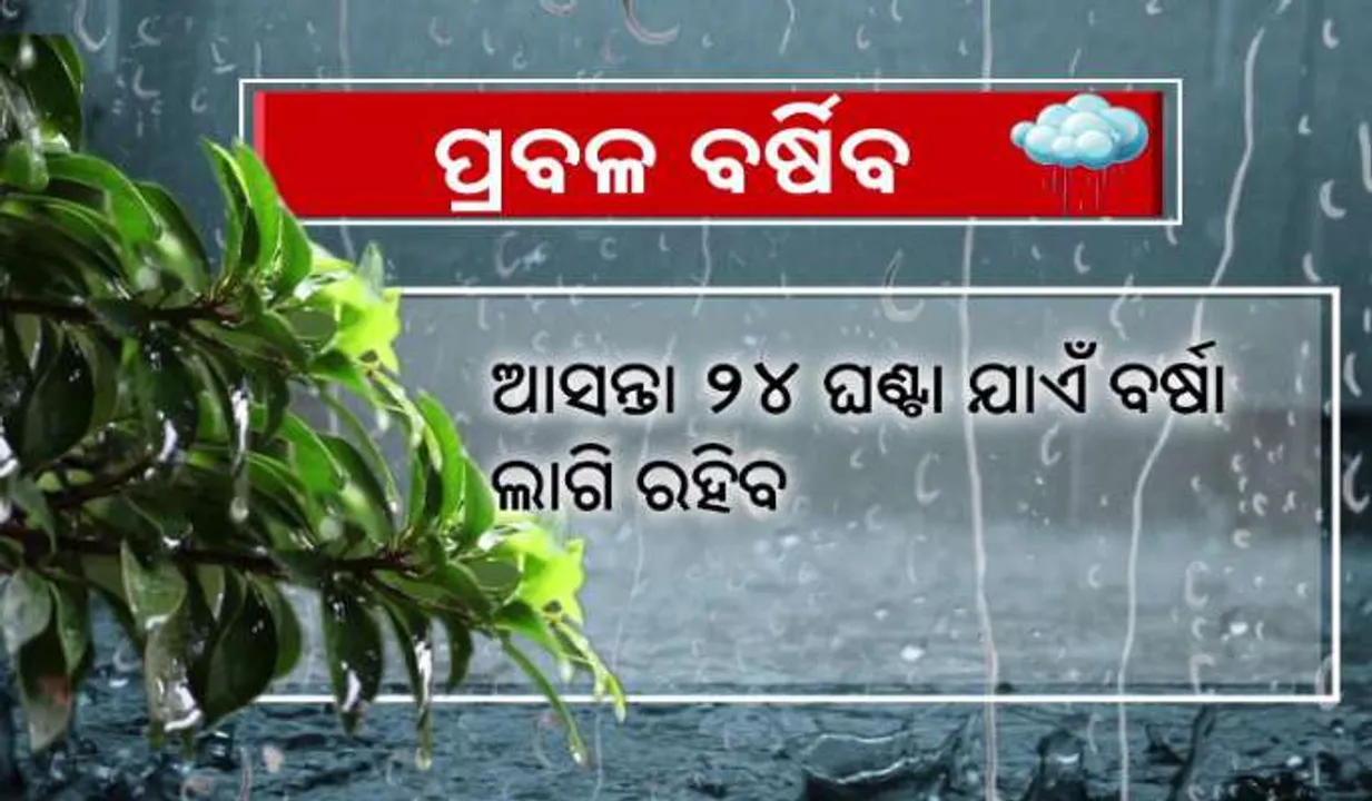  ଆଗାମୀ ୨୪ ଘଣ୍ଟା ମଧ୍ୟରେ ପ୍ରବଳରୁ ଅତି ପ୍ରବଳ ବର୍ଷା ସମ୍ଭାବନା । ସତର୍କ ସୂଚନା ଜାରି କଲା ପାଣିପାଗ ବିଭାଗ ।