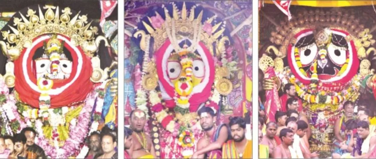  ରଥ ଉପରେ ସୁନାବେଶରେ ଝଟକିଲେ ମହାପ୍ରଭୁ ! ଦର୍ଶନ ପାଇଁ ବଡଦାଣ୍ଡରେ ପ୍ରବଳ ଭିଡ, ୧୨ ଲକ୍ଷ ଭକ୍ତଙ୍କ ସମାଗମ
