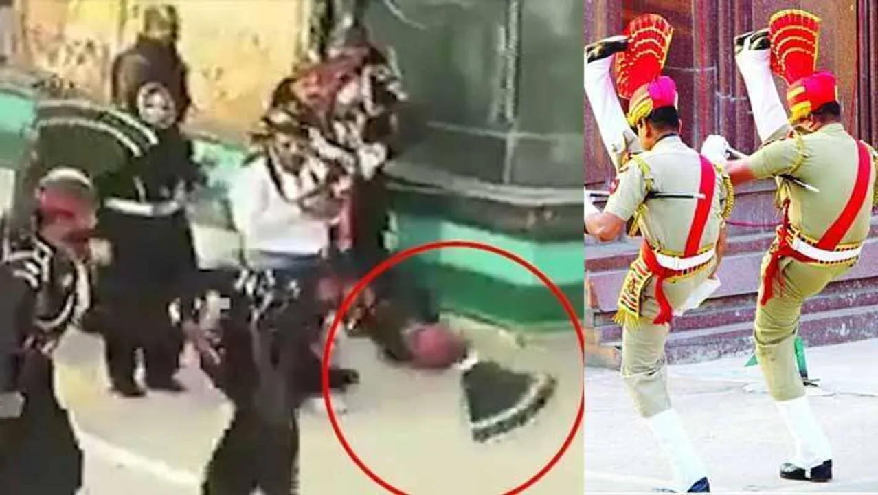  ଅଟାରୀ –ୱାଘା ସୀମାରେ ବିଟିଙ୍ଗ୍ ରିଟ୍ରିଟ୍ କାର୍ଯ୍ୟକ୍ରମ ସମୟରେ ପାକିସ୍ତାନ ସୈନ୍ୟଙ୍କ ମୁଣ୍ଡରୁ ଖସିଲା ପଗଡି ! ସୋସିଆଲ୍ ମିଡିଆରେ ଲୋକେ କହିଲେ ପଗଡି ସମ୍ଭାଳିପାରୁନ କାଶ୍ମୀର ନେବା କଥା ଭାବୁଛ ।