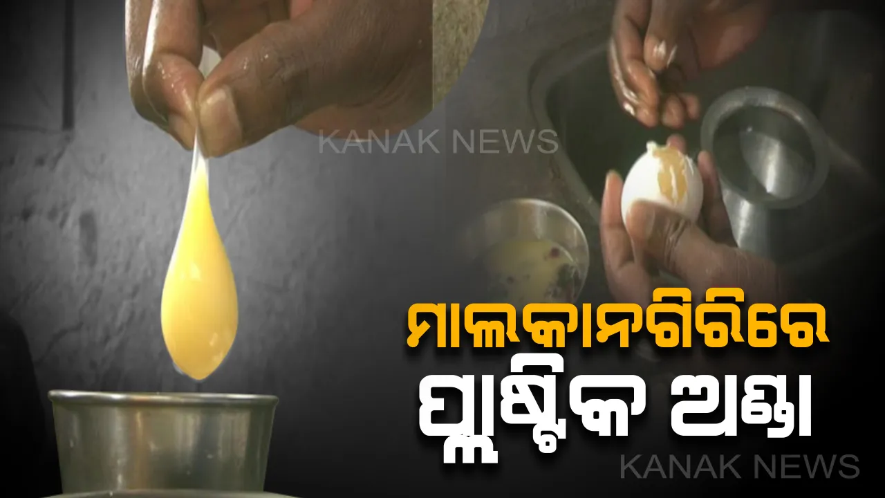  ମାଲକାନଗିରି ବଜାରରେ ଚହଳ ସୃଷ୍ଟି କଲା ପ୍ଲାଷ୍ଟିକ ଅଣ୍ଡା ! ଅଣ୍ଡାଖୋଳକୁ ଜଳାଇଲେ ବାହାରୁଛି ଉତ୍କଟ ପ୍ଲାଷ୍ଟିକର ଗନ୍ଧ , ଲୋକେ ଆତଙ୍କିତ ।