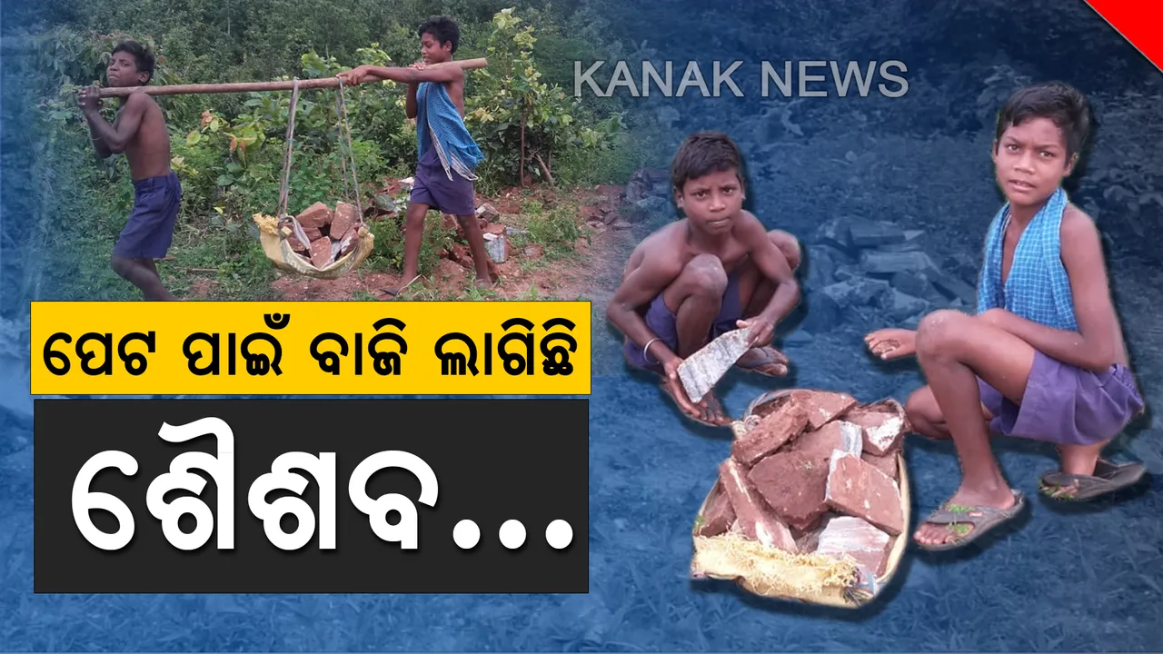  କେବେ ଦୂର ହେବ ଦୁଃଖ? ପାହାଡ ଛାତିରେ ପିଟି ହେଉଛି କୁନି ପିଲାଙ୍କ ଶୈଶବ...ପେଟ ପାଇଁ ପାଠ ଛାଡି କଅଁଳ କାନ୍ଧରେ ବୋହୁଛନ୍ତି ପଥର