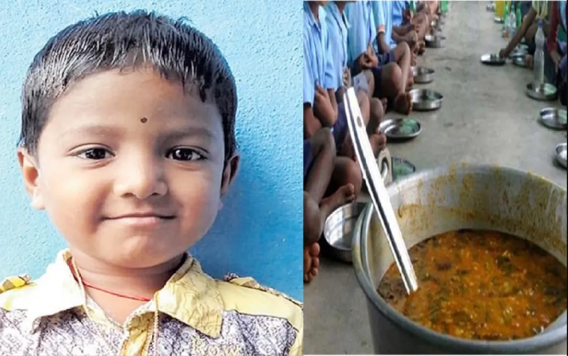  ମଧ୍ୟାହ୍ନ ଭୋଜନ ସମୟରେ ଘଟିଲା ବଡ଼ ଧରଣର ଅଘଟଣ । ଗରମ ସାମ୍ବର ଭିତରେ ପଡି ଆଖିବୁଜିଲା ୬ ବର୍ଷର କଅଁଳ ଛୁଆ ।