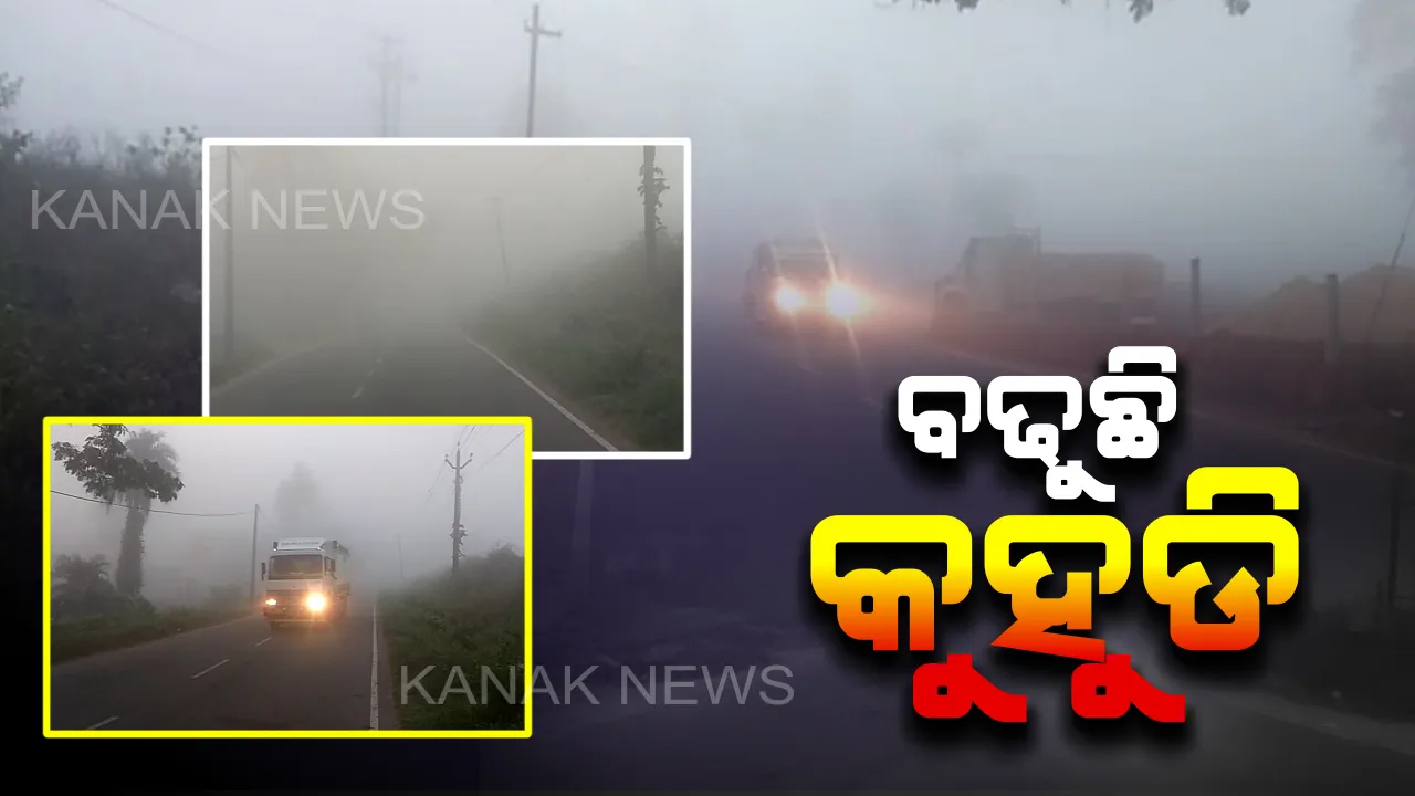  କୁହୁଡି କବଳରେ ରାଜ୍ୟର ବିଭିନ୍ନ ସ୍ଥାନ: କୋଣାର୍କରେ ହଜିଗଲା ମନ୍ଦିର; ଗଜପତି ସମେତ କଟକ ଓ ଭୁବନେଶ୍ୱରରେ ଦେଖାଯାଉନି ମୁହଁକୁ ମୁହଁ