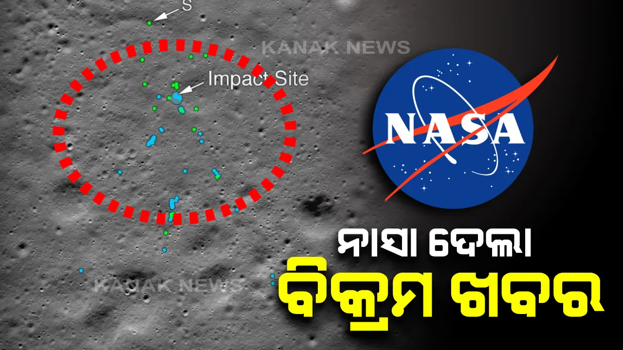  ଚନ୍ଦ୍ରପୃଷ୍ଠରେ ମିଳିଲା ବିକ୍ରମର ଭଗ୍ନାବଶେଷ  । ନାସାର ଲୁନାର ଅରବିଟର କ୍ୟାମେରା କଲା ଠାବ, ଟ୍ୱିଟ୍ କରି ସୂଚନା ଦେଲା ଆମେରିକାର ମହାକାଶ ଗବେଷଣା ସଂସ୍ଥା