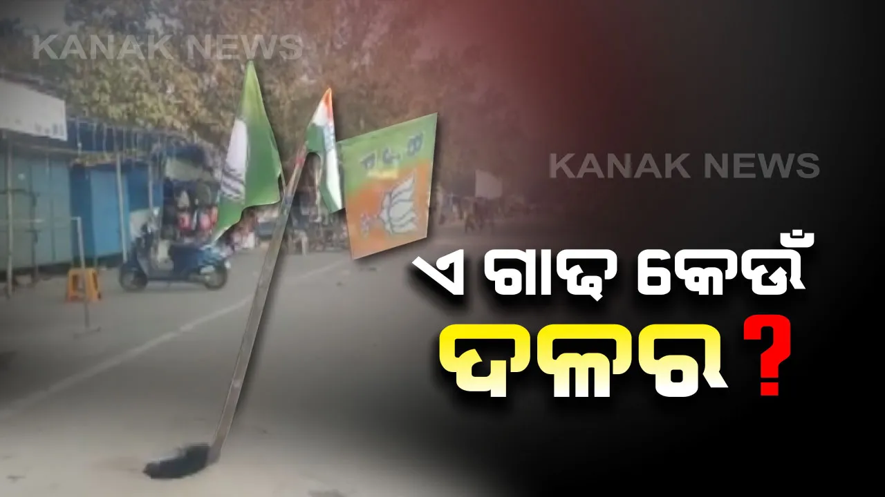  ସୁନ୍ଦରଗଡରୁ ଆସିଲା ମଜାଦାର ଚିତ୍ର । ଗୋଟିଏ ବାଉଁଶରେ ଉଡୁଛି ୩ ରାଜନୈତିକ ଦଳର ପତାକା । କାରଣ ଜାଣିଲେ ତାଜୁବ୍ ହୋଇଯିବେ ଆପଣ