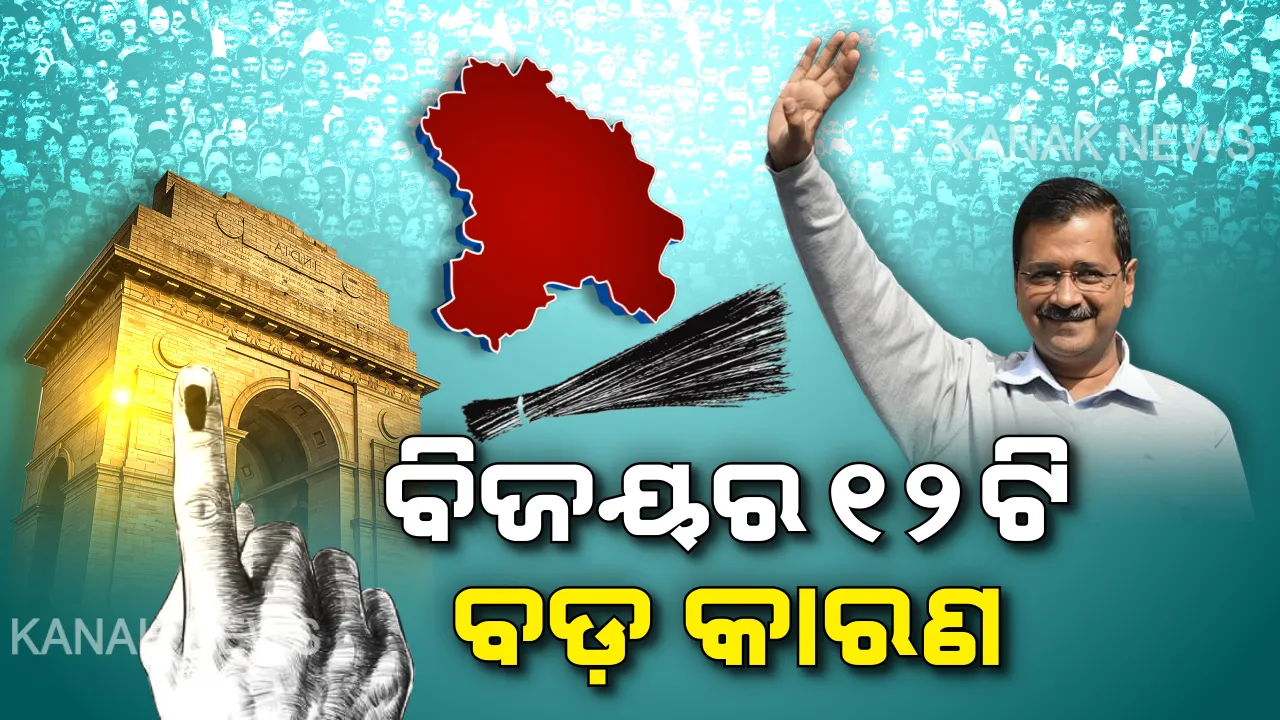  ତୃତୀୟ ଥର ଦିଲ୍ଲୀ ଦଖଲ କଲେ କେଜ୍ରିୱାଲ । ପୁଣି ବିଜେପିକୁ ବନବାସ ପଠାଇ ହାସଲ କଲେ ଐତିହାସିକ ବିଜୟ, ଜାଣନ୍ତୁ ଆପର ବିଜୟ ପଛର ୧୨ଟି ବଡ଼ କାରଣ ।