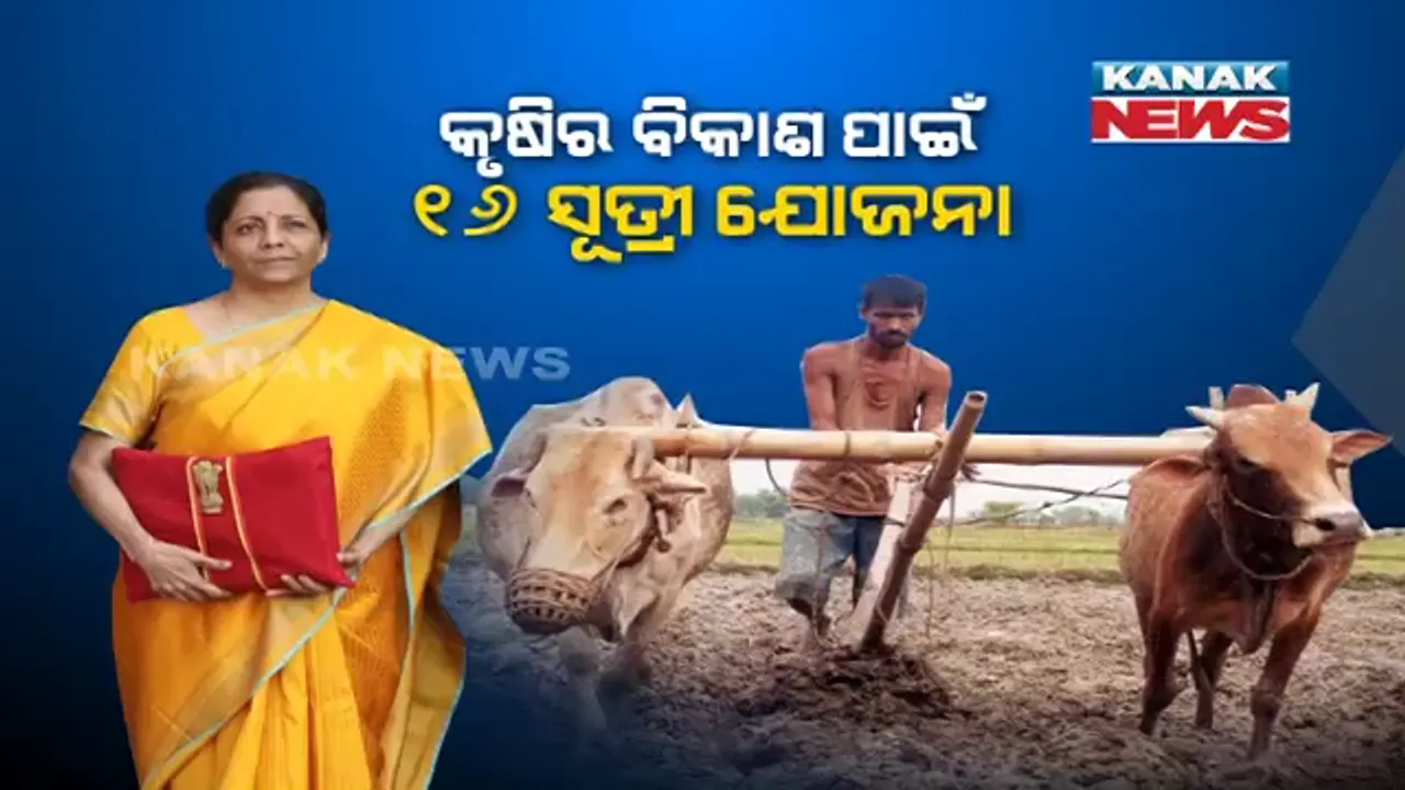  ବିଜେପି ଫୋକସରେ ଚାଷ ଓ ଚାଷୀ । କୃଷିର ବିକାଶ ପାଇଁ ଅର୍ଥମନ୍ତ୍ରୀଙ୍କ ୧୬ ସୂତ୍ରୀ ଯୋଜନା, ଚାଷୀଙ୍କ ଆୟ ଦୁଇ ଗୁଣା କରିବା ଲକ୍ଷ୍ୟ, କୃଷି ଉଡାଣ ଯୋଜନାର ହେବ ଆରମ୍ଭ ।