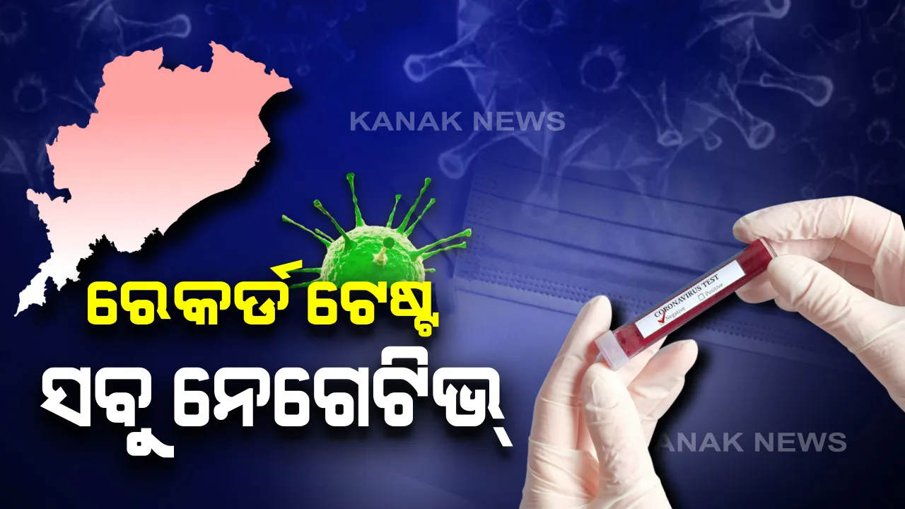  ରାଜ୍ୟ ପାଇଁ ଆଶ୍ୱସ୍ତି ଆଣିଲା ବୁଧବାର । ଗୋଟିଏ ଦିନରେ ହେଲା ରେକର୍ଡ ୧୧ଶହ ୯୭ ଟି ଟେଷ୍ଟ : ସବୁ ରିପୋର୍ଟ ନେଗେଟିଭ୍, ୬୦ରେ ସୀମିତ ସଂକ୍ରମିତଙ୍କ ସଂଖ୍ୟା