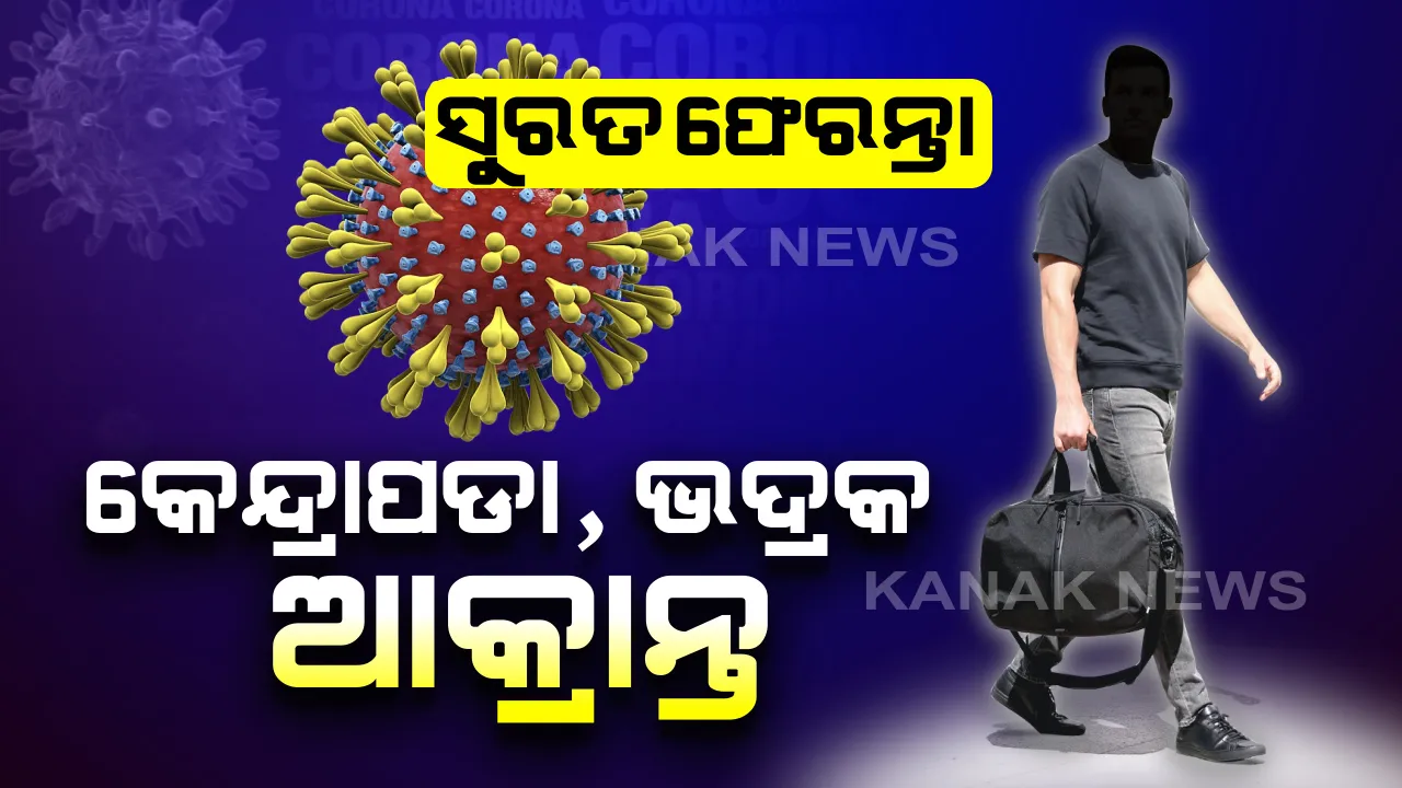  ରାଜ୍ୟରେ ଆଉ ୨୬ କରୋନା ଆକ୍ରାନ୍ତ ଚିହ୍ନଟ: କେନ୍ଦ୍ରାପଡା ଓ ଭଦ୍ରକରୁ ଚିହ୍ନଟ ନୂଆ ଆକ୍ରାନ୍ତଙ୍କ ରହିଛି ସୁରତ ଲିଙ୍କ: କ୍ୱାରେଂଟିନରେ ଥିଲେ ସମସ୍ତ ସଂକ୍ରମିତ