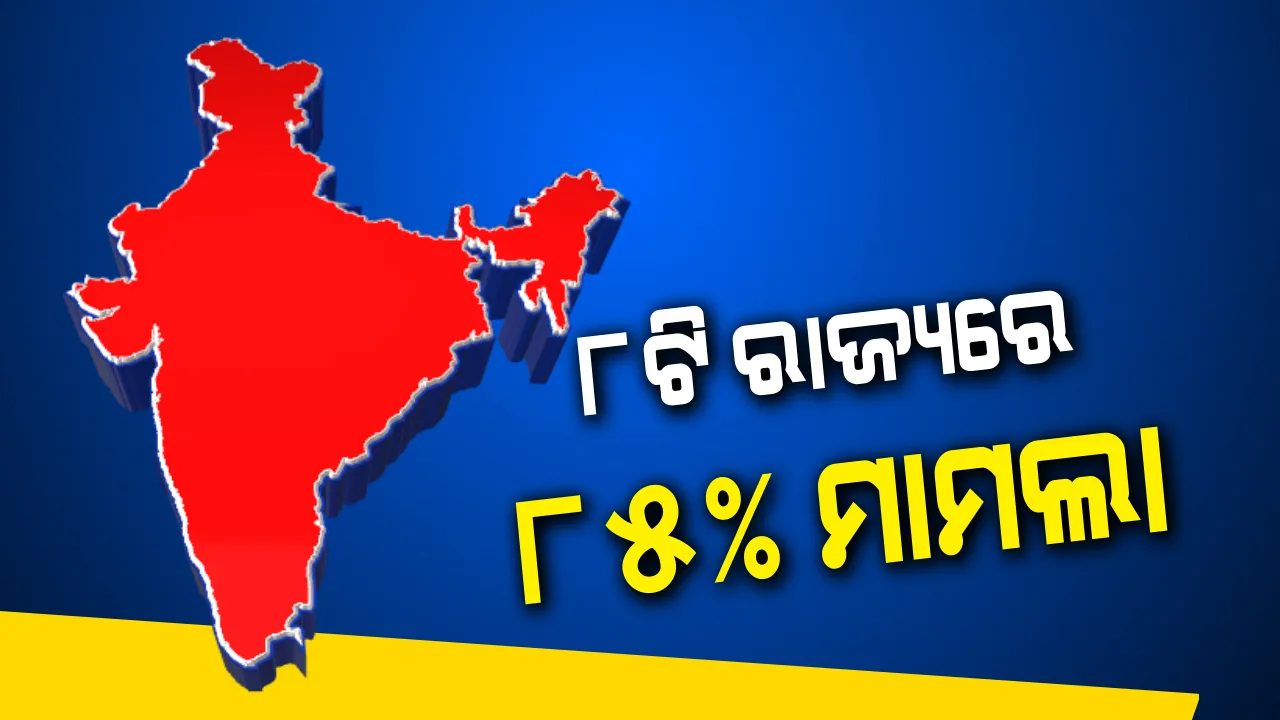  ଦେଶର ୮ ରାଜ୍ୟରେ ୮୫% କରୋନା ମାମଲା, ୮୭% ମୃତ୍ୟୁ: ୩୯ ଦିନରେ ୧ ଲକ୍ଷରୁ ୫ ଲକ୍ଷ ପହଂଚିଲା ସଂକ୍ରମଣ; ପ୍ରଥମ ୩ରେ ମହାରାଷ୍ଟ୍ର, ତାମିଲନାଡୁ ଏବଂ ଦିଲ୍ଲୀ