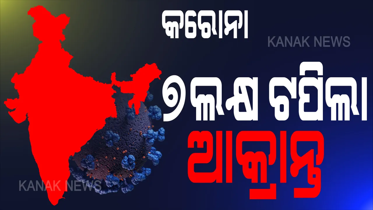  ଦେଶରେ ୭ ଲକ୍ଷ ଟପିଲା କରୋନା ଆକ୍ରାନ୍ତଙ୍କ ସଂଖ୍ୟା । ସେପଟେ ୨୦ ହଜାର ଟପିଲାଣି କରୋନା ମୃତକଙ୍କ ସଂଖ୍ୟା