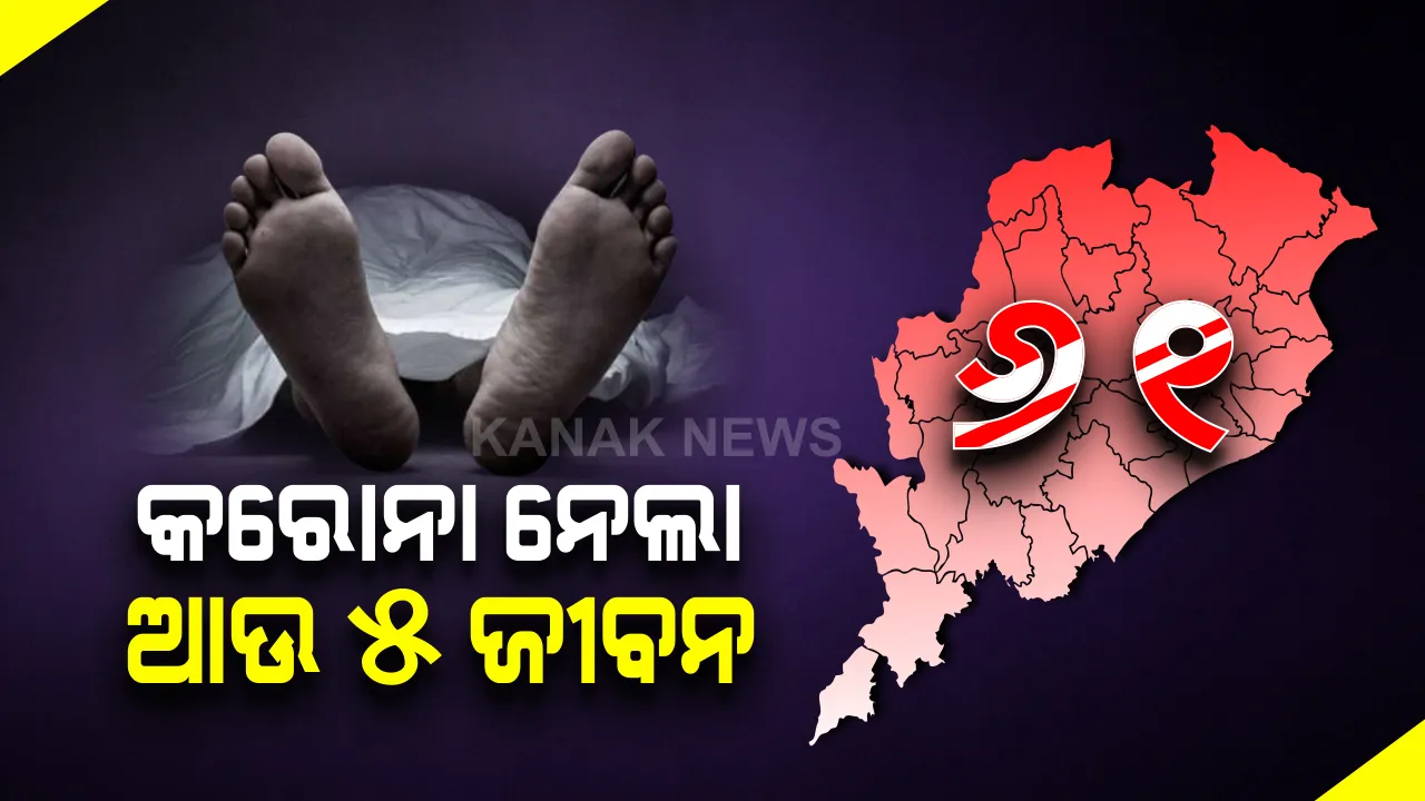  କରୋନା ନେଲା ଆଉ ୫ ଜୀବନ । କଟକ, ପୁରୀ, ଭୁବନେଶ୍ୱରରେ ଜଣେ ଲେଖାଏଁ ମୃତ । ଗଞ୍ଜାମରେ ୨ ଜଣଙ୍କର ମୃତ୍ୟୁ । ରାଜ୍ୟରେ ମୋଟ କରୋନା ମୃତ୍ୟୁସଂଖ୍ୟା ୬୧ରେ ପହଂଚିଲା ।