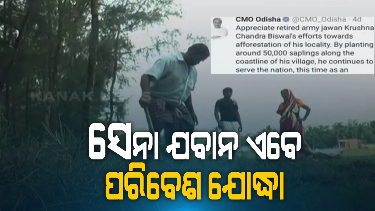  ସେନାବାହିନୀର ଯବାନ ଏବେ ପରିବେଶ ଯୋଦ୍ଧା । ସମୁଦ୍ର ଦାଉରୁ ଜନ୍ମମାଟିକୁ ରକ୍ଷା କରିବା ପାଇଁ ଉପକୂଳରେ ସୃଷ୍ଟି କରିଛନ୍ତି ତାଳବଣ, ନିଜସ୍ୱ ଉଦ୍ୟମରେ ୫୦ ହାଜର ଗଛ ଲଗାଇ ସାଉଁଟିଲେ ମୁଖ୍ୟମନ୍ତ୍ରୀଙ୍କ ପ୍ରଶଂସା