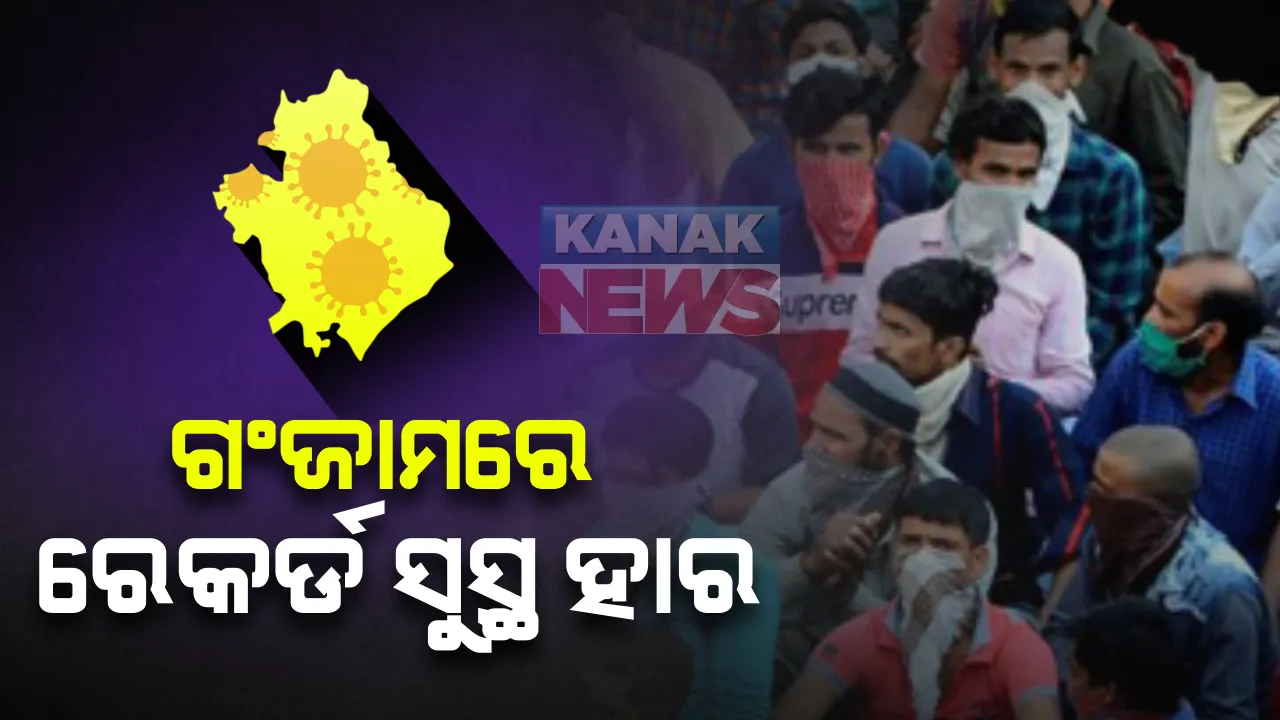  କରୋନା ଭିତରେ ଆସିଲା ଖୁସି ଖବର : ଗଞ୍ଜାମରେ  ସୁସ୍ଥହାର ୯୬. ୨ ପ୍ରତିଶତ;  ମୋଟ ୧୯ ହଜାର ୨ ୧୧ ଆକ୍ରାନ୍ତଙ୍କ ମଧ୍ୟରୁ  ୧୮ ହଜାର ୪୮୭ ସୁସ୍ଥ
