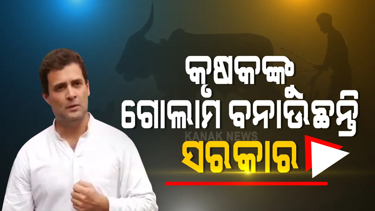  କୃଷି ବିଲକୁ ନେଇ ଅସନ୍ତୁଷ୍ଟ ଜାହିର କଲେ ରାହୁଲ ଗାନ୍ଧୀ : କହିଲେ, କୃଷକଙ୍କୁ ସରକାର ଗୋଲାମ ବନାଉଛନ୍ତି 