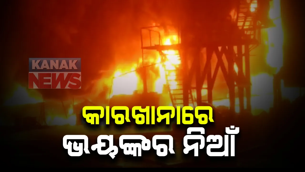  ସମ୍ବଲପୁରର ପିଚୁ କାରଖାନାରେ ଭୟଙ୍କର ନିଆଁ : ଜଳିପଡି ପାଉଁସ ହୋଇଗଲା ଲକ୍ଷାଧିକ ଟଙ୍କାର ସମ୍ପତ୍ତି; କାବୁ କରିବାକୁ ୪ଟି ଦମକଳବାହିନୀକୁ ଲାଗିଗଲା ୪ ଘଂଟାରୁ ଅଧିକ ସମୟ