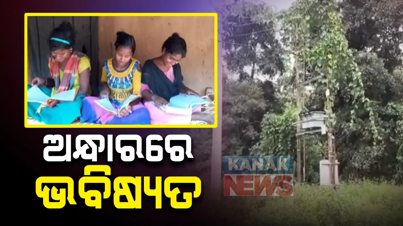  ଅନ୍ଧାରରେ ଆଦିବାସୀ ଛାତ୍ରଛାତ୍ରୀଙ୍କ ଭବିଷ୍ୟତ । ବିଜୁଳି ନଥିବାରୁ ହୋଇପାରୁନି ମୋବାଇଲ୍ ଚାର୍ଜ । ଆଠଗଡ ‘ଭୋଗୁଆ’ ଗାଁରେ ଅନଲାଇନ୍ ପାଠପଢାରୁ ବଞ୍ଚିତ ଶହଶହ ଛାତ୍ରଛାତ୍ରୀ