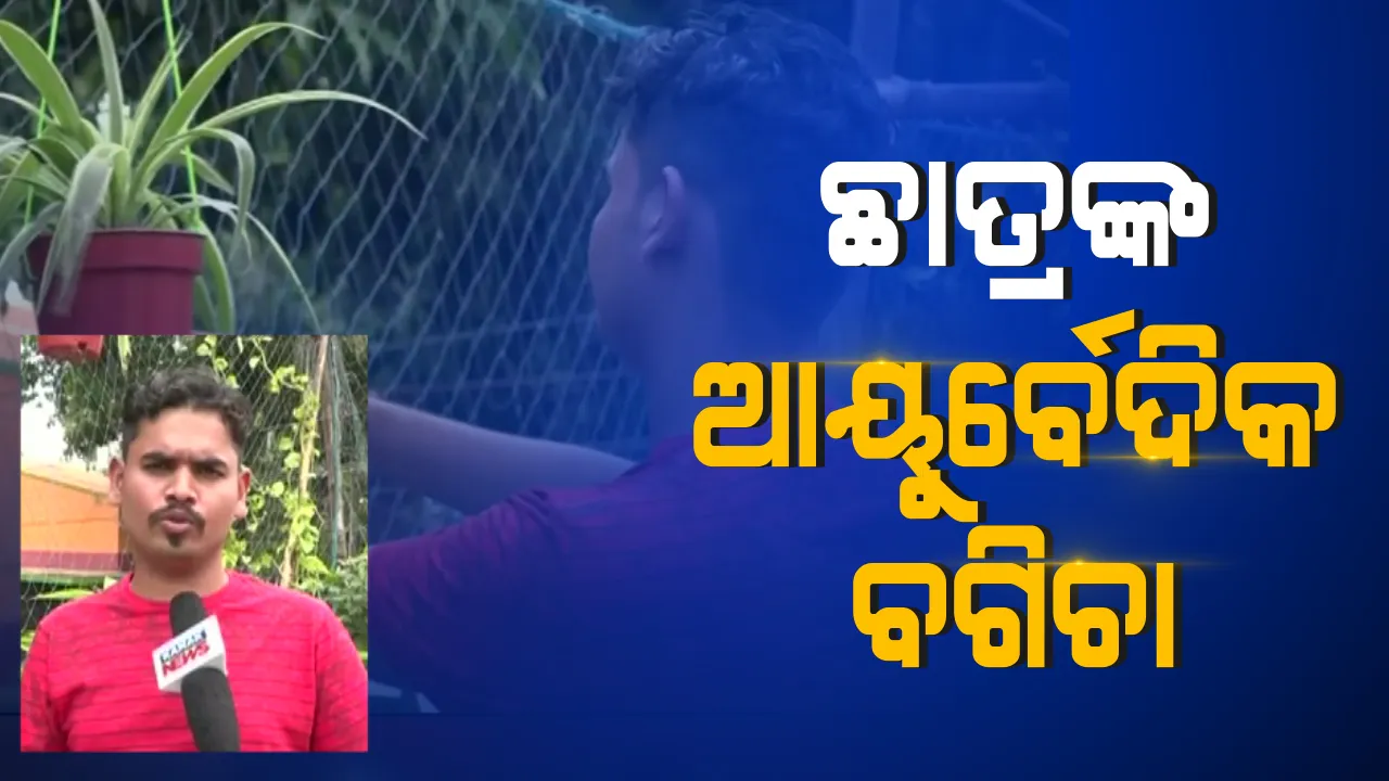  ଆୟୁର୍ବେଦିକ ଦିବସରେ ଆଶ୍ଚର୍ଯ୍ୟ । ୭୦ ପ୍ରଜାତିର ଏକ ହଜାରରୁ ଅଧିକ ଔଷଧୀୟ ଗଛ ଲଗାଇ ଆୟୁର୍ବେଦ ଔଷଧୀୟ ପାର୍କ କରିଛନ୍ତି ଛାତ୍ର ।