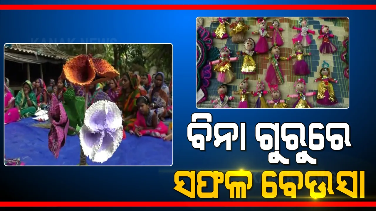  ତାଲିମ ନୁହେଁ ୟୁ ଟ୍ୟୁବ୍ ଶିଖାଇଲା ଜୀବିକାର ନୂଆ ରାହା । ଅନଲାଇନରୁ ଶିଖି ସବାଇ ଘାସରୁ ସାମଗ୍ରୀ ପ୍ରସ୍ତୁତ କରୁଛନ୍ତି ମହିଳା । 