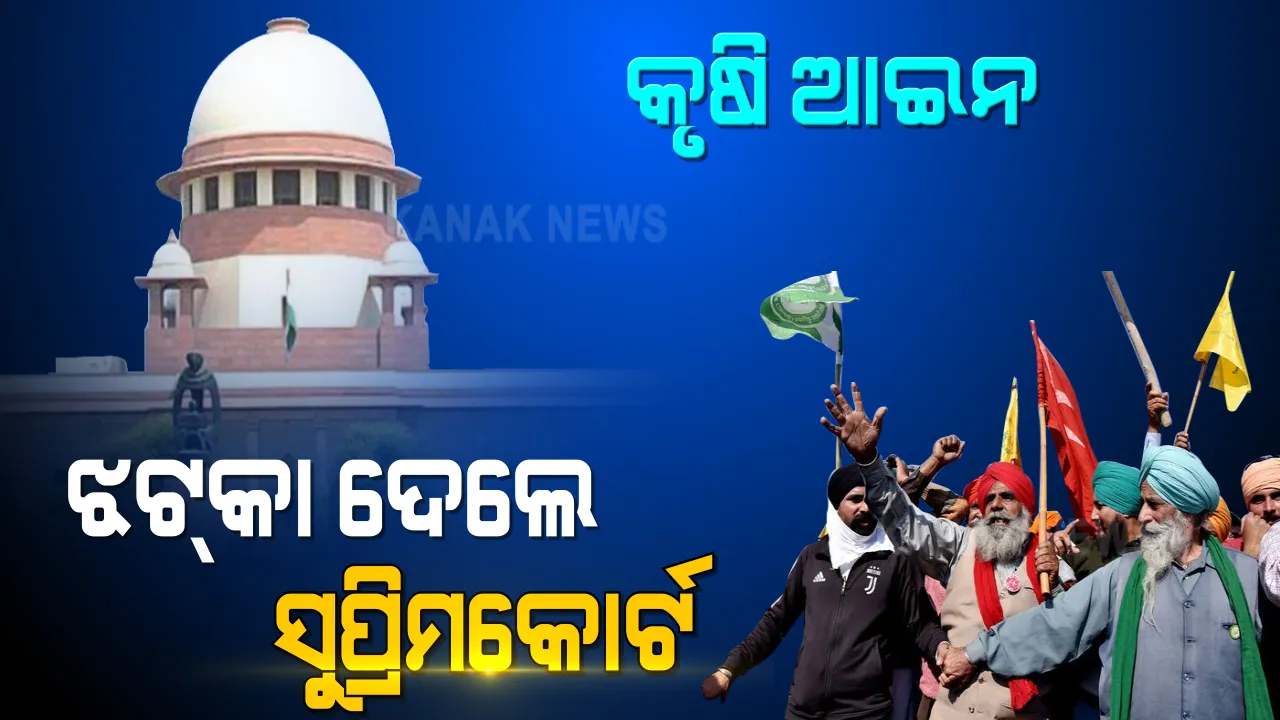  କେନ୍ଦ୍ର ସରକାରଙ୍କୁ ଝଟକା ଦେଲେ ସୁପ୍ରିମକୋର୍ଟ । ୩ ନୂଆ କୃଷି ଆଇନ ଉପରେ ଲଗାଇଲେ ରୋକ୍, ପରବର୍ତ୍ତୀ ନିର୍ଦ୍ଦେଶ ଯାଏ ସ୍ଥଗିତ ରହିବ ଆଇନ୍ ।