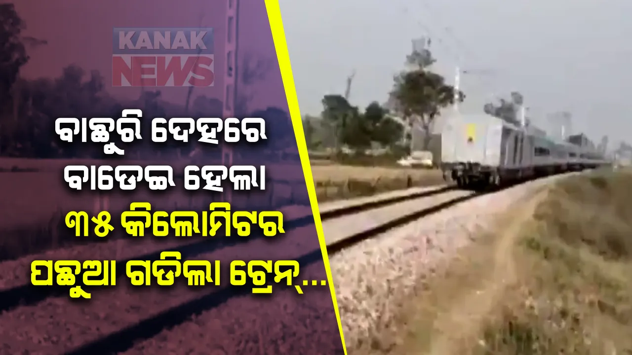  ଆଗକୁ ଗଡିବା ପରିବର୍ତ୍ତେ ୩୫ କିଲୋମିଟର ପଛକୁ ଦୌଡିଲା ଟ୍ରେନ୍ । ଲୋକେ ଦେଖି ହୋଇଗଲେ କାବା