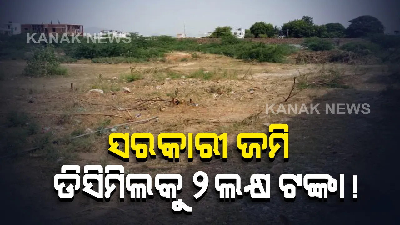  ଜବରଦଖଲକାରୀଙ୍କ କବଜାରେ ସରକାରୀ ଜମି । ଡିସିମିଲକୁ ବିକ୍ରି ହେଉଛି ୨ଲକ୍ଷ ଟଙ୍କା