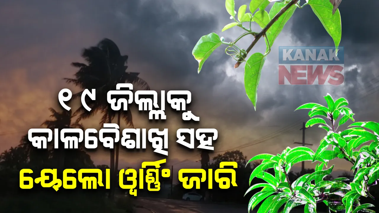  ପାଣିପାଗ ବିଭାଗର ସତର୍କ ସୂଚନା । ୧୯ ଜିଲ୍ଲାକୁ କାଳବୈଶାଖି ସହ ୟେଲୋ ୱାର୍ଣ୍ଣିଂ ଜାରି