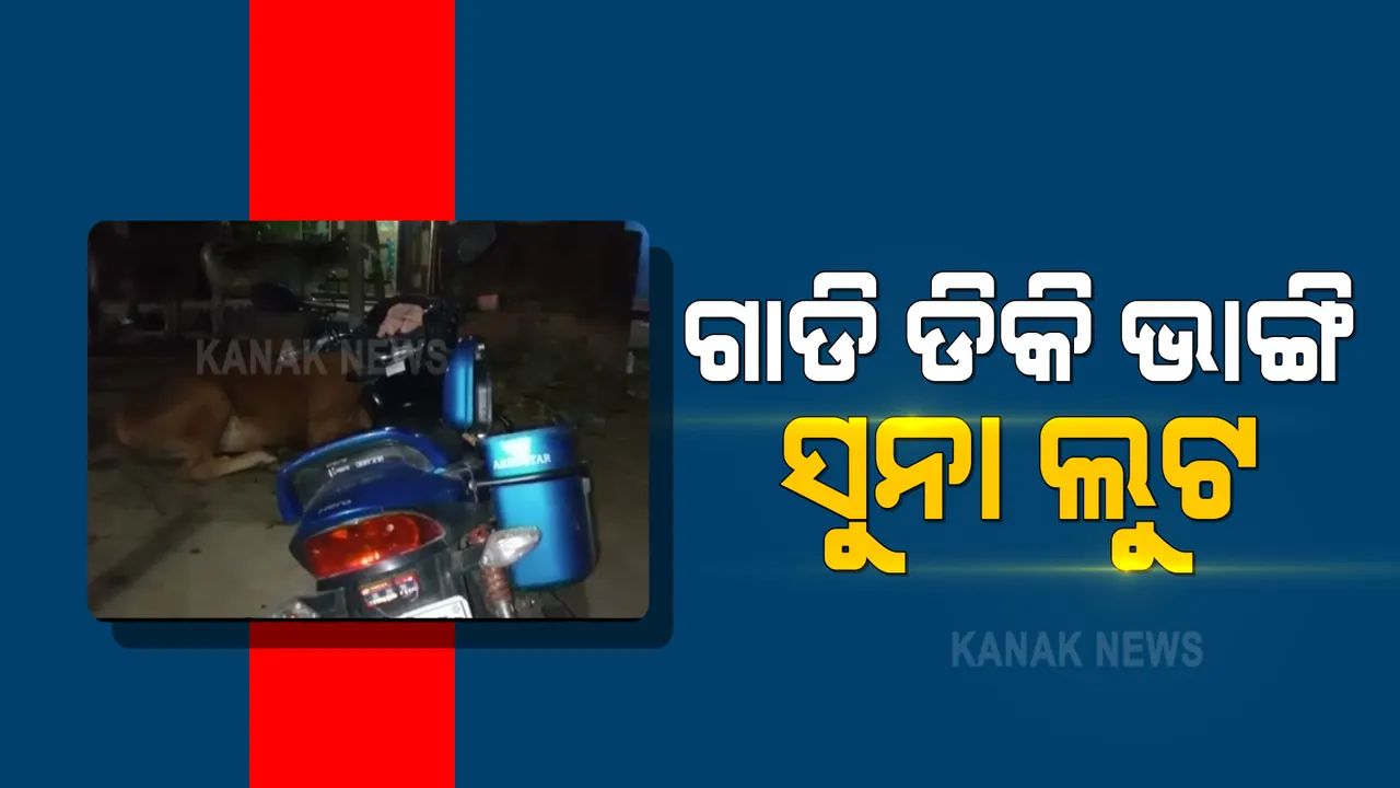  ଗାଡି ଡିକି ଭାଙ୍ଗି ସୁନା ଲୁଟ : ଚାହୁଁ ଚାହୁଁ ୩୦ ଲକ୍ଷ ଟଙ୍କାର ସୁନା ଲୁଟ୍ କରି ଚାଲିଗଲେ ଦୁର୍ବୃତ୍ତ