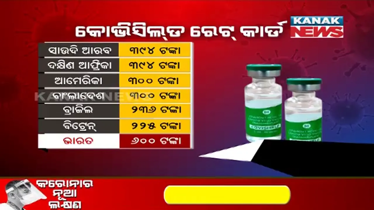  ବିଦେଶଠାରୁ ଭାରତରେ କୋଭିସିଲ୍ଡ ଟିକାର ଦାମ ଅଧିକ । ଏପଟେ ୧୮ ବର୍ଷରୁ ଅଧିକ ଲୋକଙ୍କୁ ମାଗଣାରେ ଟିକା ଦେବା ପାଇଁ ଟ୍ୱିଟ୍ କରି ଦାବି ଜଣାଇଲେ ବିଜେପି ସାଂସଦ ଅପରାଜିତା ।