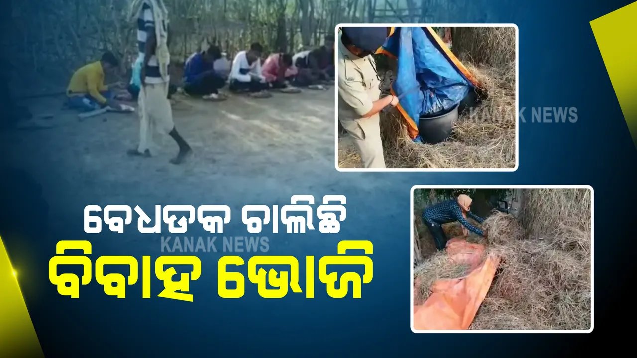  ପ୍ରଶାସନିକ କଟକଣାକୁ ମାନୁନାହାନ୍ତି ଅମାନିଆ : ବାରଣ ସତ୍ୱେ ବାହାଘର ଭୋଜିର ଆୟୋଜନ; ପାଳ ଗଦାରେ ଲୁଚାଇ ରଖିଲେ ଭୋଜି ଖାଦ୍ୟ