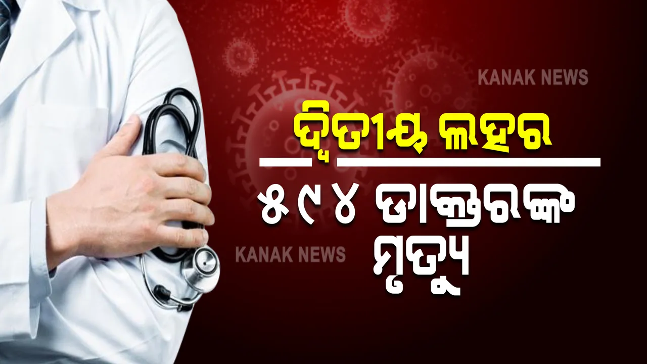  କରୋନା ନେଉଛି ଡାକ୍ତରଙ୍କ ଜୀବନ : ଦ୍ୱିତୀୟ ଲହରରେ ଦେଶର ବିଭିନ୍ନ ରାଜ୍ୟରୁ ୫୯୪ ଡାକ୍ତରଙ୍କ ଜୀବନ ନେଇଛି ମହାମାରୀ