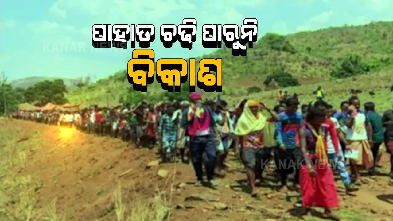  ମାଲକାନଗିରି ନାକାମାମୁଡି ପଂଚାୟତରେ ପାହାଡ ଚଢିପାରୁନି ବିକାଶ । ପାହାଡି ରାସ୍ତା ଚାଲିବା ପରେ ମିଳୁଛି ଟଙ୍କିକିଆ ଚାଉଳ ଓ ସରକାରୀ ସୁବିଧା ।