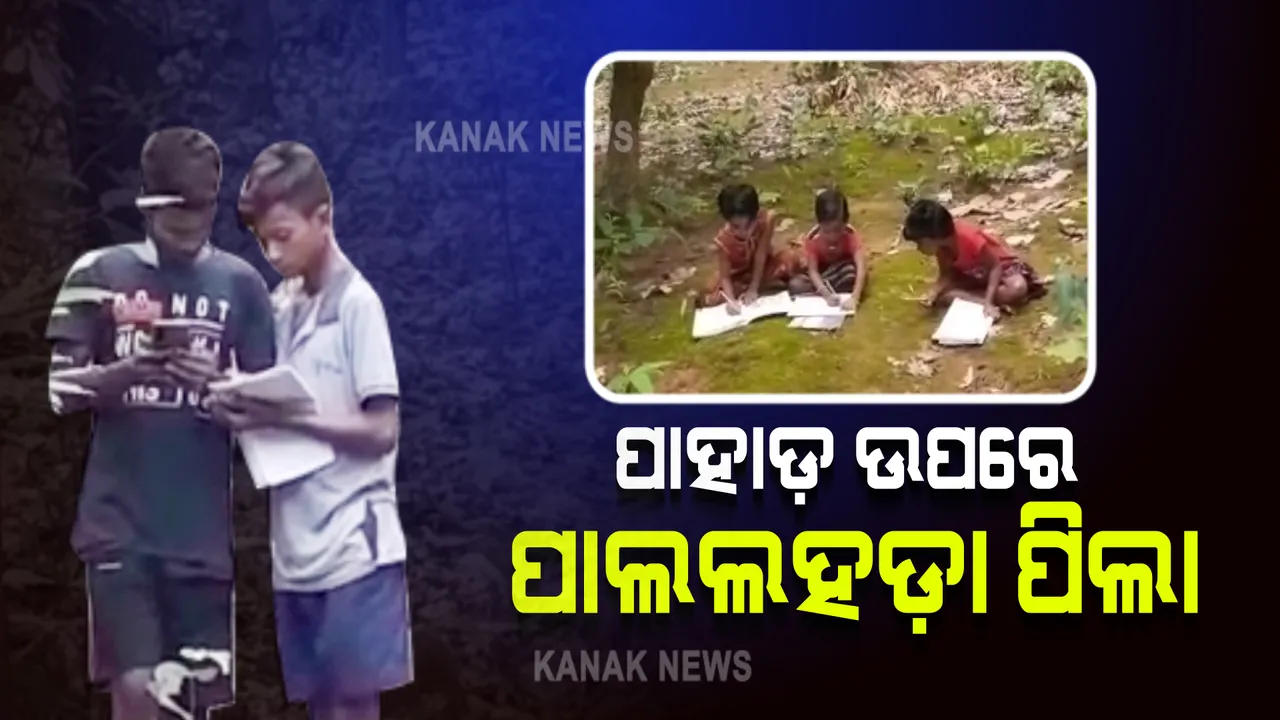  ଗାଁରେ ନାହିଁ ମୋବାଇଲ ନେଟୱାର୍କ : ଅନଲାଇନ କ୍ଲାସରୁ ବଂଚିତ ହେଉଛନ୍ତି ଛାତ୍ରଛାତ୍ରୀ; ପ୍ରତିଦିନ ୨ କିଲୋମିଟର ଚାଲି ପାହାଡ଼କୁ ଆସୁଛନ୍ତି ୩୦ରୁ ଅଧିକ ପିଲା