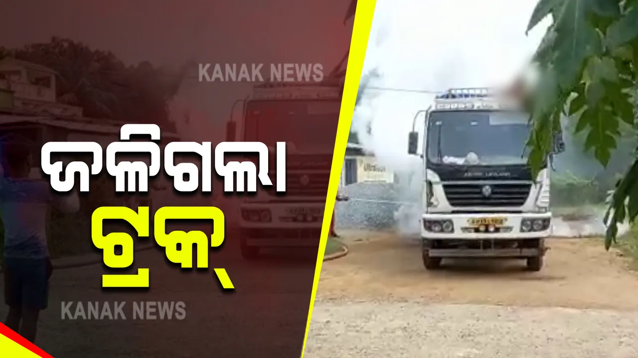  ଜଳିଗଲା ସିମେଣ୍ଟ ବୋଝେଇ ଟ୍ରକ : ଘଟଣାସ୍ଥଳରେ ଚାଳକଙ୍କର ମୃତ୍ୟୁ