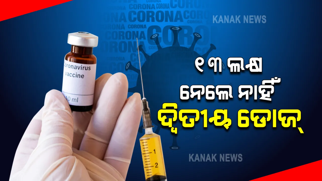  ରାଜ୍ୟରେ କରୋନା ଟିକାକରଣ : ସମୟ ଅବଧି ପରେ ବି ଦ୍ୱିତୀୟ ଡୋଜ ନେଇନାହାନ୍ତି ପ୍ରାୟ ୧୩ ଲକ୍ଷ ଲୋକ