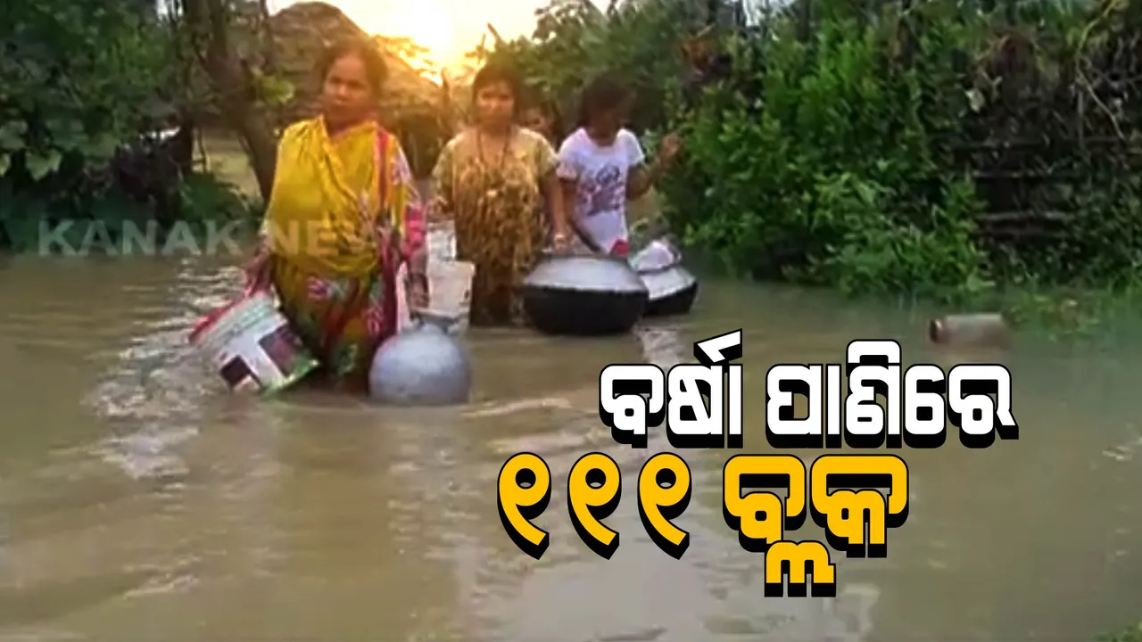  ରାଜ୍ୟରେ ବନ୍ୟା ସ୍ଥିତି ନେଇ ସରକାରଙ୍କ ପ୍ରାଥମିକ ରିପୋର୍ଟ । ଲଗାଣ ବର୍ଷାରେ ୨୦ଜିଲ୍ଲାର ୧୧୧ ବ୍ଲକ ପ୍ରଭାବିତ ।