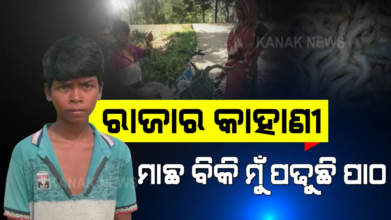  ରାଜାର କାହାଣୀ: ମାଛ ବିକି ପରିବାର ଚଳାଉଛି, ପାଠ ବି ପଢୁଛି