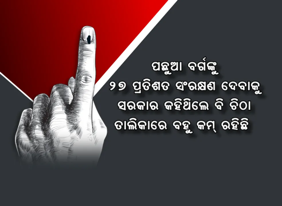  ଜିଲ୍ଲା ପରିଷଦ ସଂରକ୍ଷଣ ଚିଠା ତାଲିକାକୁ ନେଇ ଦ୍ୱନ୍ଦ । ବିରୋଧୀ କହିଲେ ନିର୍ବାଚନ ରୋକିବାକୁ ଜାଣିଶୁଣି କରାଯାଇଛି ଚାଲ୍ ।