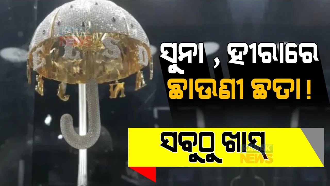  ଛତା ଉପରେ ସୁନା , ହୀରାର ଛାଉଣୀ । ଏହି ଛତା ସବୁଠୁ ଖାସ୍ ।