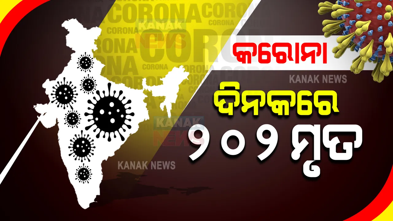  ଚିନ୍ତା ବଢାଇଲା କରୋନା । ଦେଶରେ ଗୋଟିଏ ଦିନରେ ୨୦୨ ଆକ୍ରାନ୍ତଙ୍କ ମୃତ୍ୟୁ ।