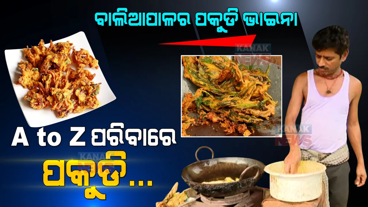  ବାଲିଆପାଳର ପକୁଡି ମ୍ୟାନ୍ । ସବୁ ପରିବାରେ ଛାଣୁଛନ୍ତି ପକୁଡି । ଭେରାଇଟି ପକୁଡି ଖାଇବାକୁ ଲାଗୁଛି ଲୋକଙ୍କ ଭିଡ ।