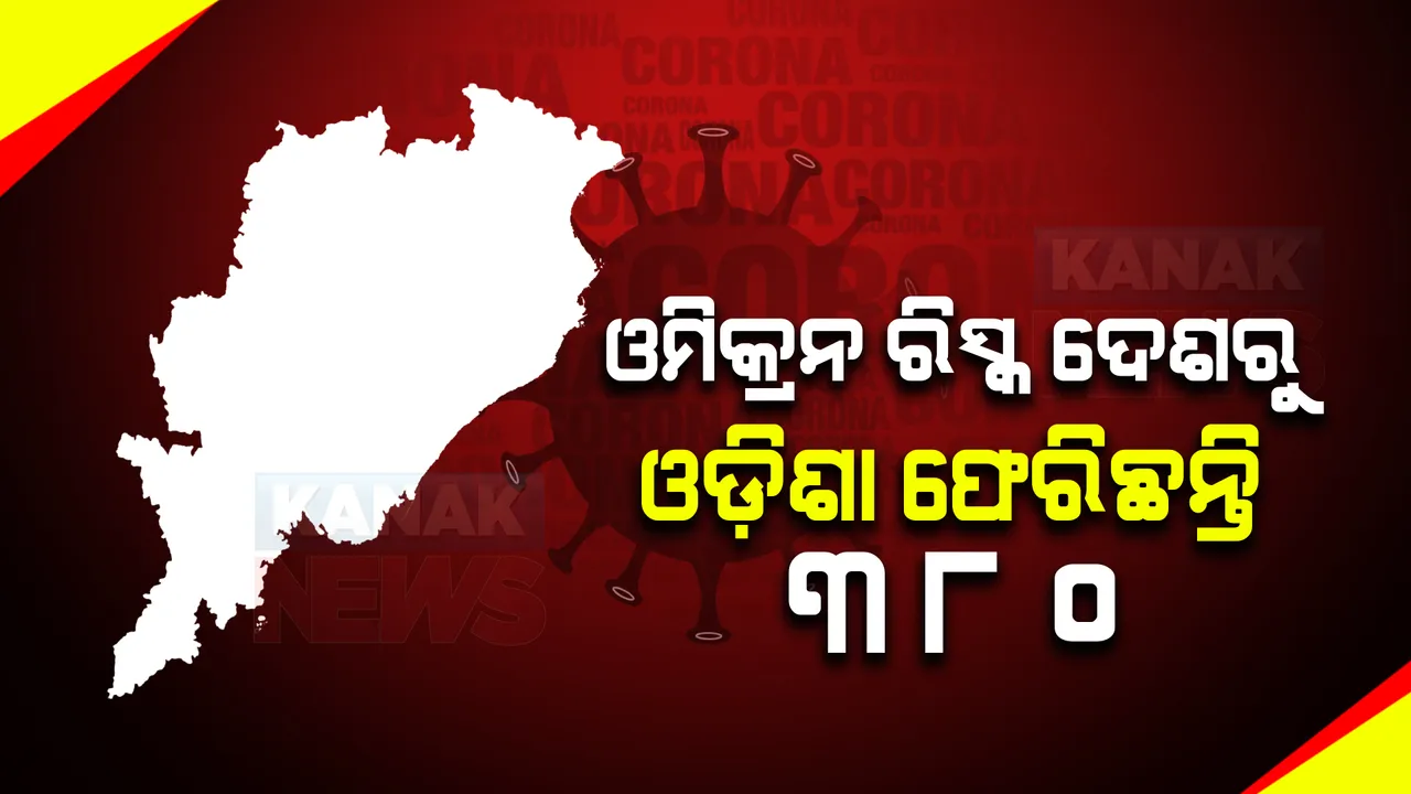  ଓମିକ୍ରନ ରିସ୍କ ଦେଶରୁ ଓଡ଼ିଶା ଫେରିଛନ୍ତି ୩୮୦ ଜଣ । ବିଦେଶ ଫେରନ୍ତାଙ୍କ ଉପରେ ଜିଲ୍ଲା ପ୍ରଶାସନ ନଜର ରଖିଛି ।