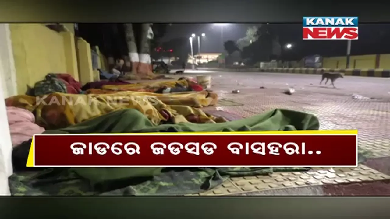  ଜାଡରେ ଜଡସଡ ବାସହରା...ରାସ୍ତାକଡ଼ ପାଲଟିଛି ଆଶ୍ରୟସ୍ଥଳୀ । ଗରିବଙ୍କ ପାଇଁ ସରକାରଙ୍କ ଆଶ୍ରୟସ୍ଥଳୀ ନିର୍ମାଣ ହୋଇପଡ଼ିଛି ସ୍ୱପ୍ନ ।