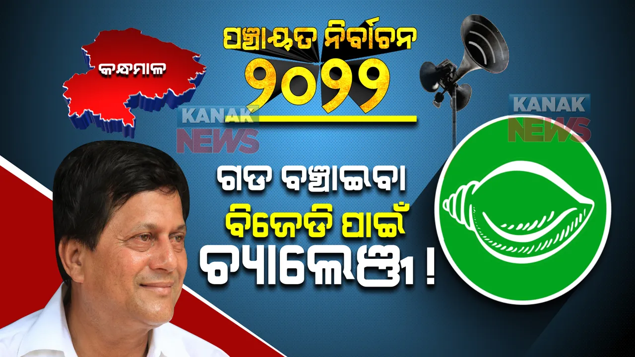  କନ୍ଧମାଳ ଗଡ ବଞ୍ଚାଇବା ବିଜେଡି ପାଇଁ ଚ୍ୟାଲେଞ୍ଜ! ଶାସକ  ଦଳକୁ ସହଜରେ ବାଟ ନ ଛାଡିବାକୁ ବିରୋଧୀଙ୍କ  ବ୍ଲୁ-ପ୍ରିଣ୍ଟ ।